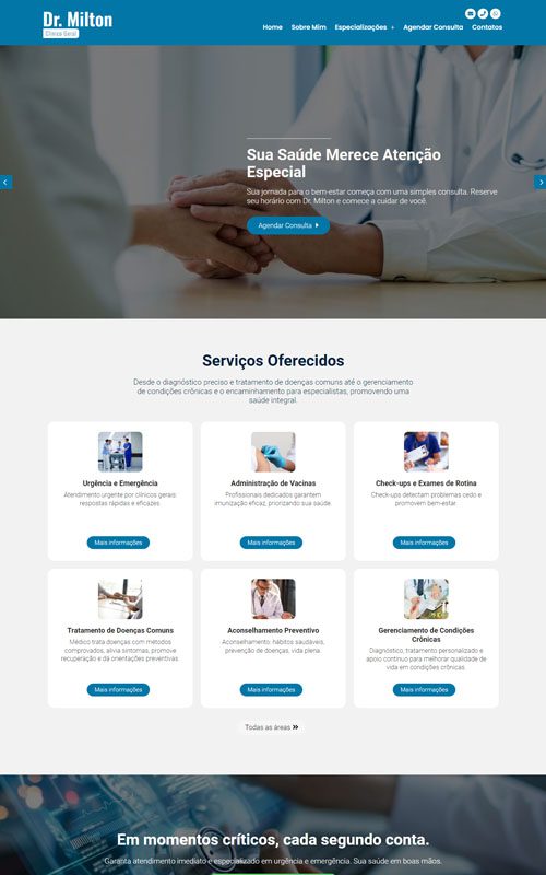 Criação de Sites - Saúde em Fortaleza 1 Mais Detalhes